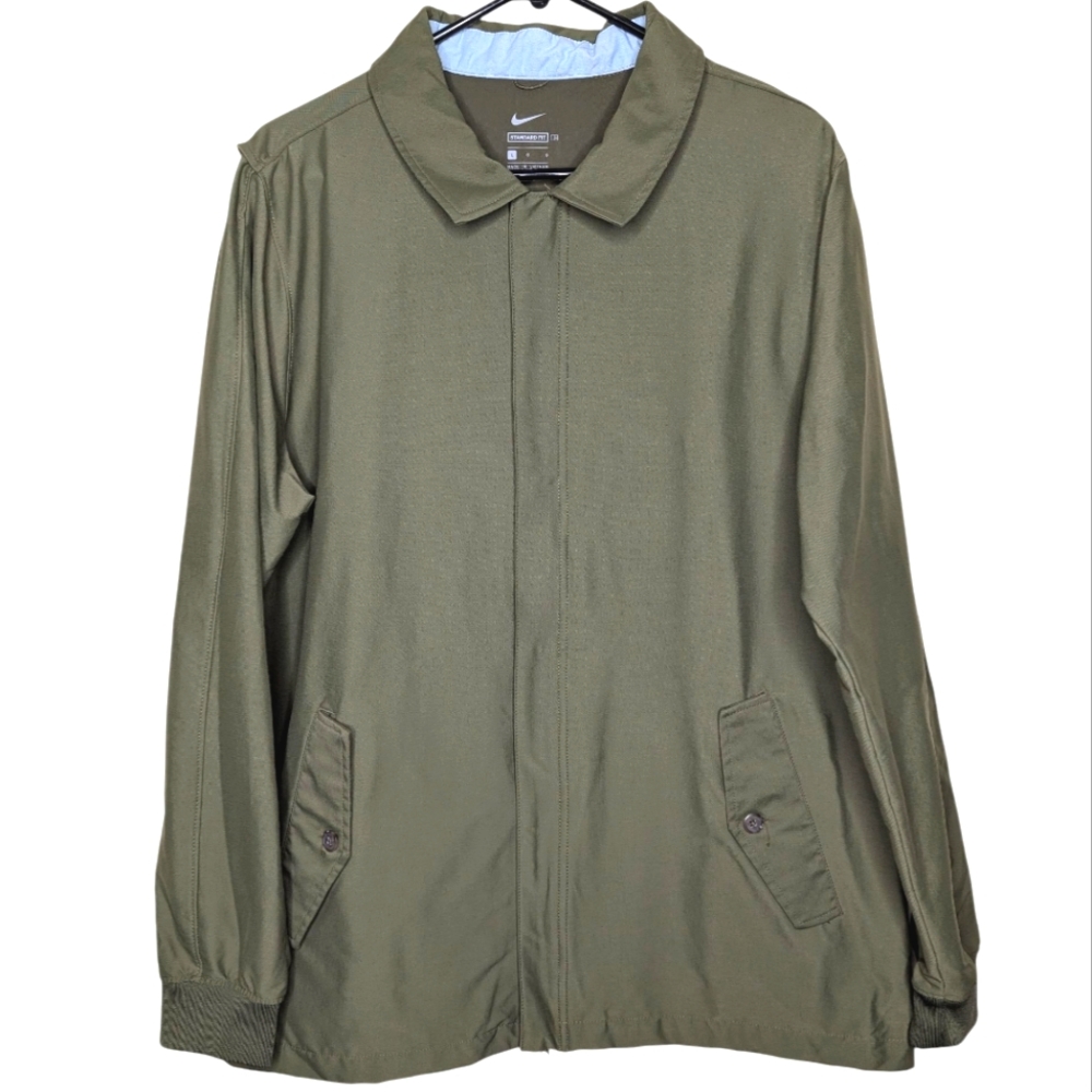 Nike Standard Fit Green Open Vent Zip Up Lightweight Outdoor Jacket Size Large